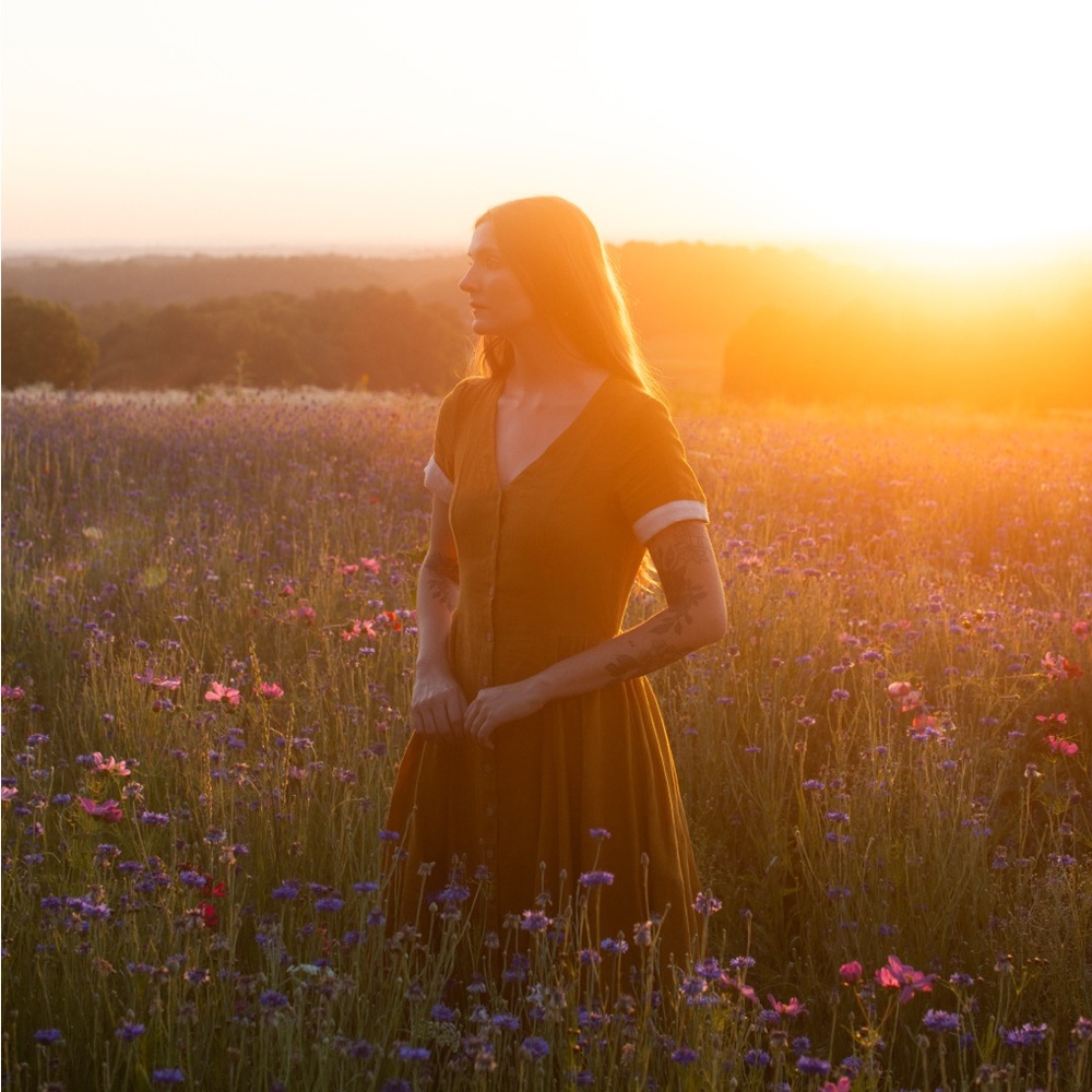 Agness Dress in Marigold